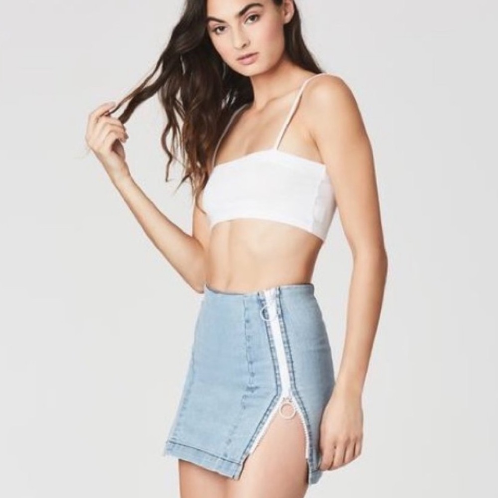 Carmar Side Zip Denim Skirt